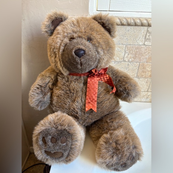 Floppy Friends Mervyn’s Vintage Large Brown Teddy Bear 24” Stuffed Animal Toy - Picture 2 of 9